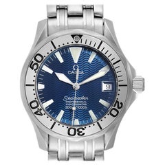 Omega Seamaster Midsize Steel Electric Blue Dial Watch 2554.80.00