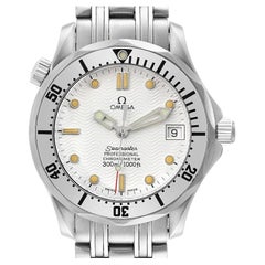 Omega Seamaster Midsize Steel White Dial Mens Watch 2552.20.00 Card