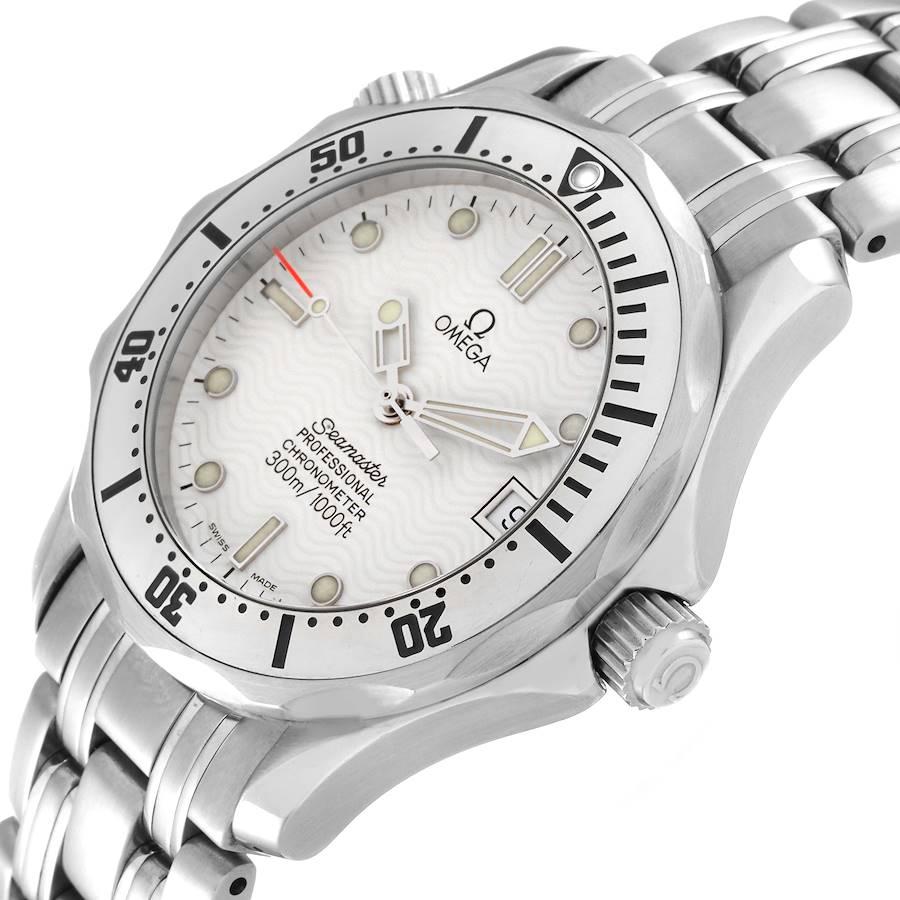 Omega Seamaster Midsize Stahl weißes Zifferblatt Herrenuhr 2552.20.00 2