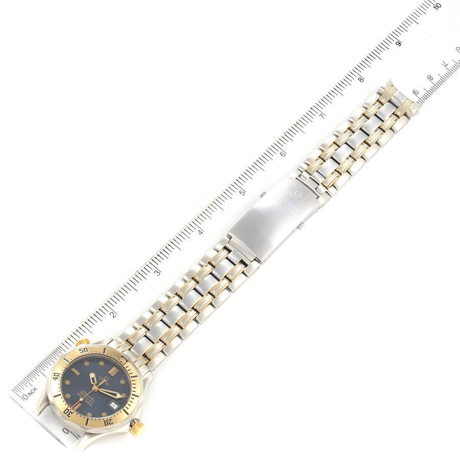 Omega Seamaster Midsize Steel Yellow Gold Blue Dial Mens Watch 2362.80.00 1