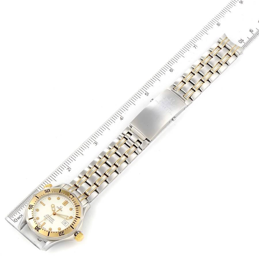 Omega Seamaster Midsize Stahl Gelbgold weißes Zifferblatt Uhr 2342.20.00 im Angebot 2