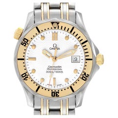 Omega Seamaster Midsize Stahl Gelbgold weißes Zifferblatt Uhr 2342.20.00