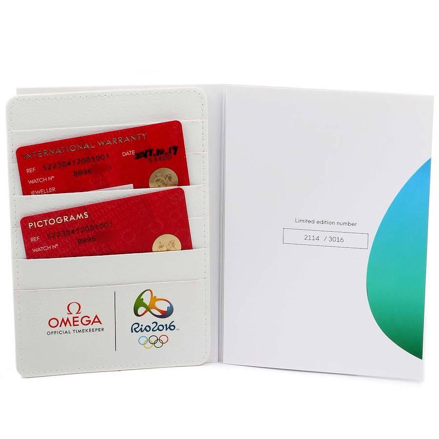 Omega Seamaster Olympic Rio 2016 Limited Watch 522.30.41.20.01.001 Box Card 2
