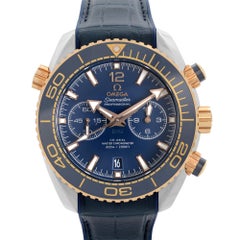 Omega Seamaster Planet Ocean 18k Gold Steel Blue Dial Watch 215.23.46.51.03.001