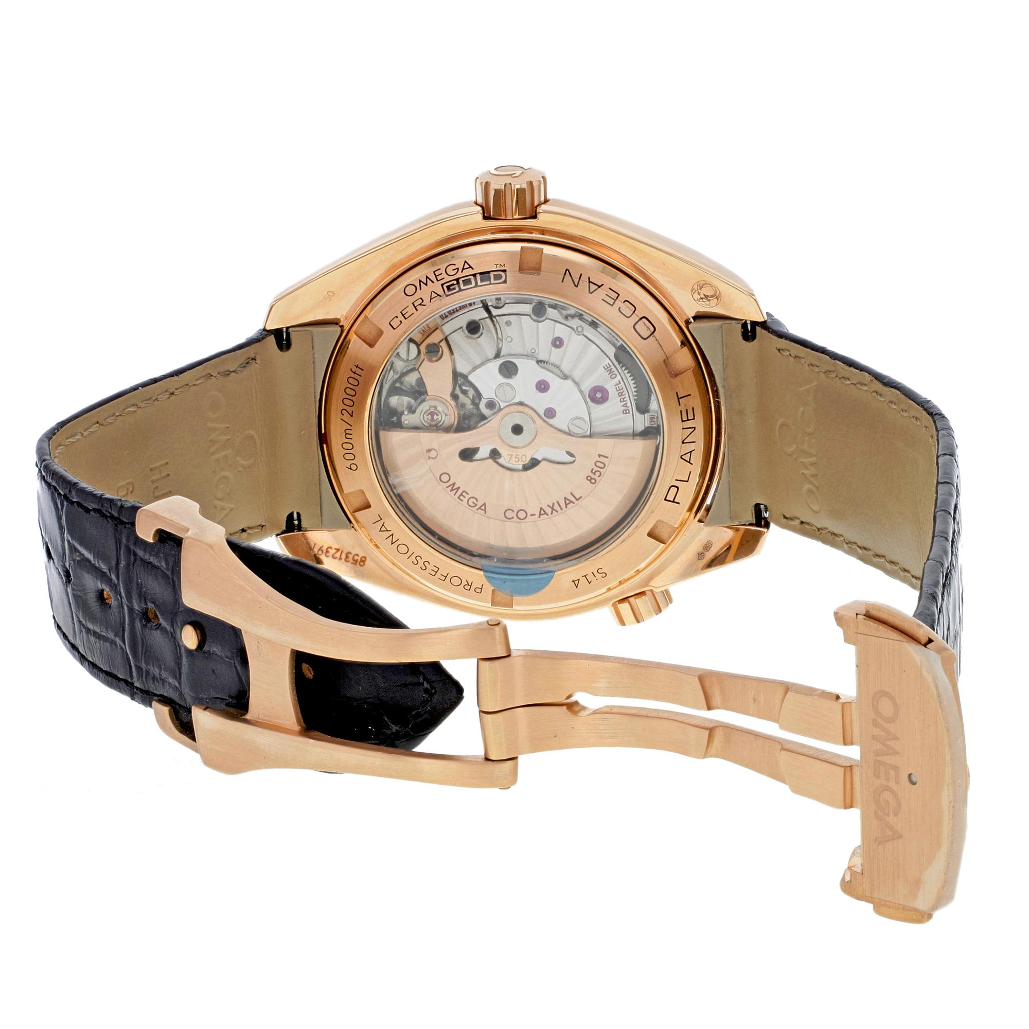 Omega Seamaster Planet Ocean 18 Karat Rose Gold Men's Watch 232.63.46.21.01.001 1