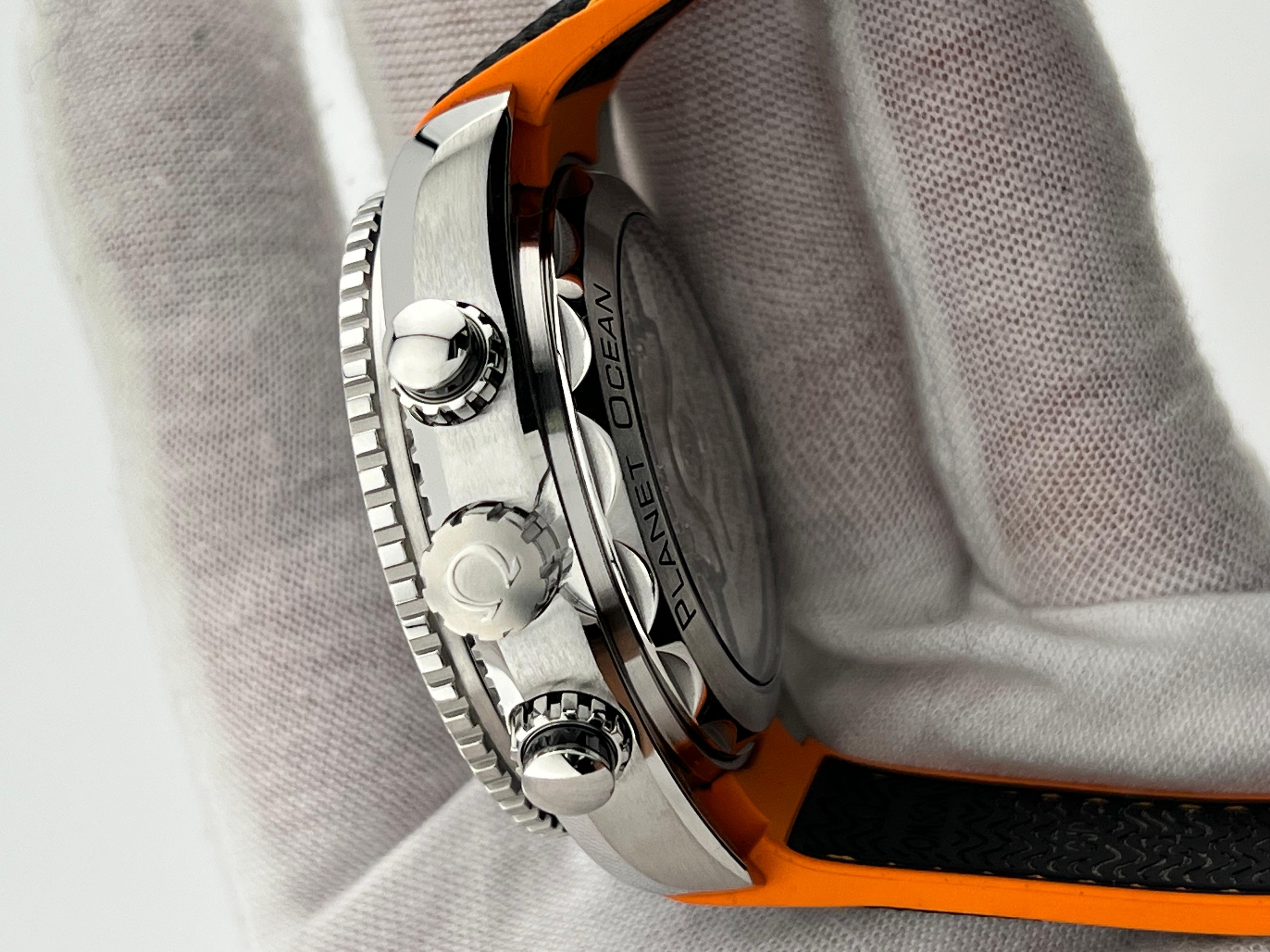Omega Seamaster Planet Ocean 215.32.44.21.01.001 Steel Black Orange Box Paper 4
