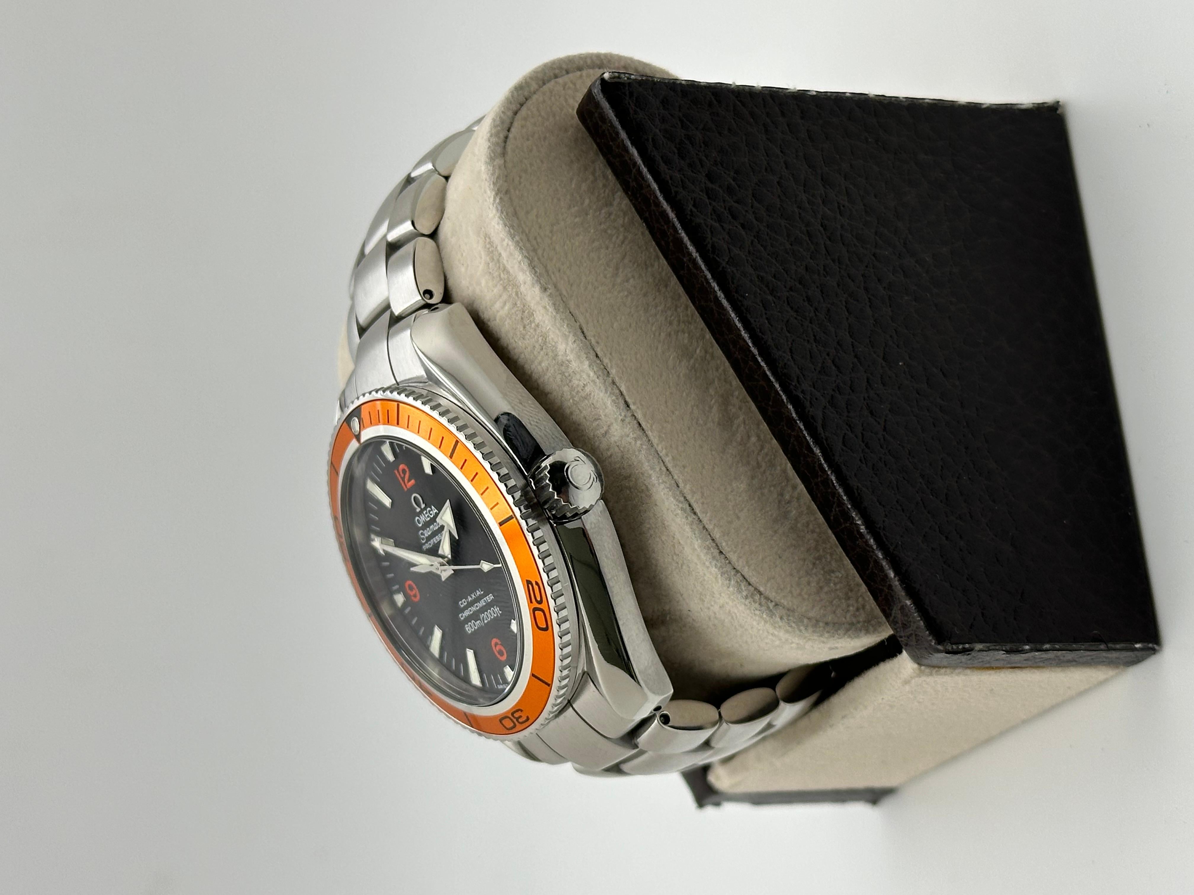 Omega Seamaster Planet Ocean 2209.50.00 Orange Bezel Stainless Black Dial 42mm 2