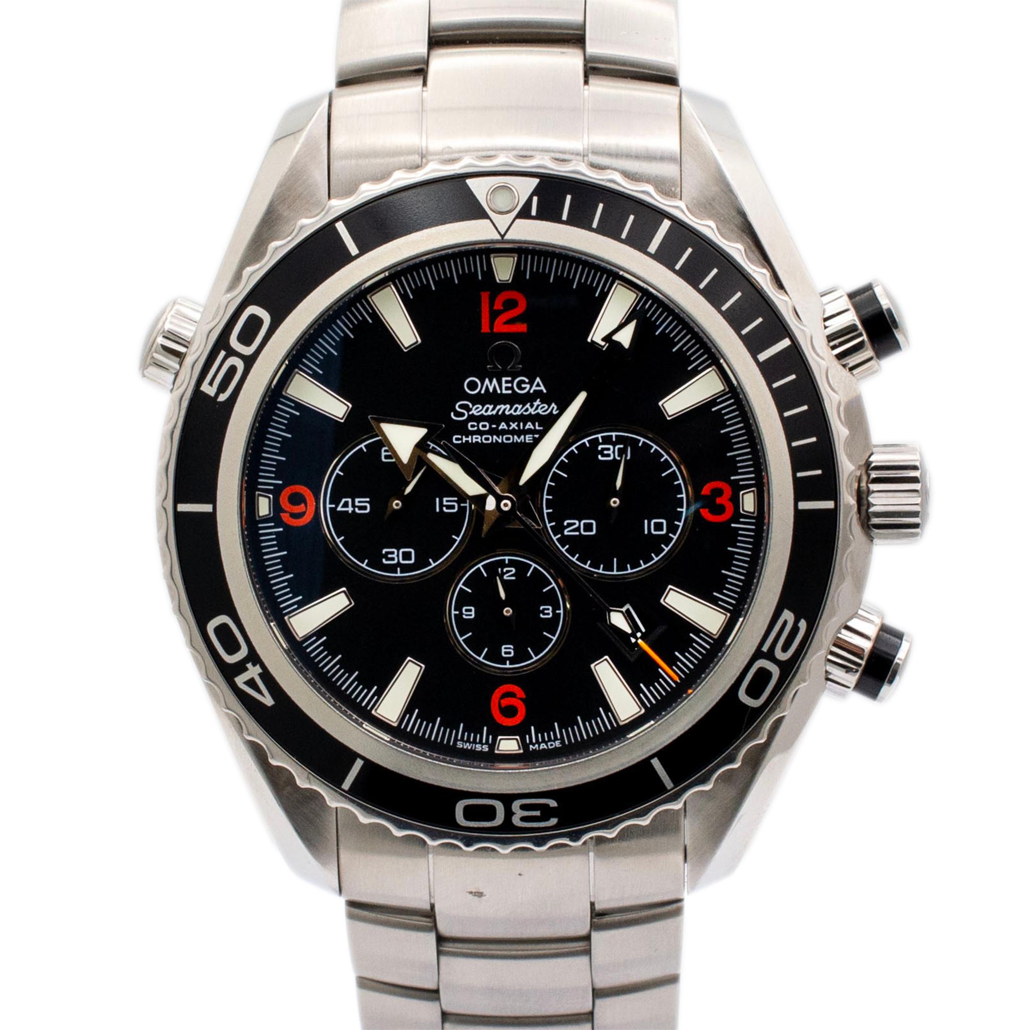 Marke: Omega

Geschlecht: Herren

Metalltyp: Rostfreier Stahl

Durchmesser: 45,50 mm

Band Länge: 7.00 Zoll

Breite: 22.0 mm

Gewicht: 240,07 Gramm

Herrenuhr aus Edelstahl von OMEGA Swiss Made. Das Markenzeichen 