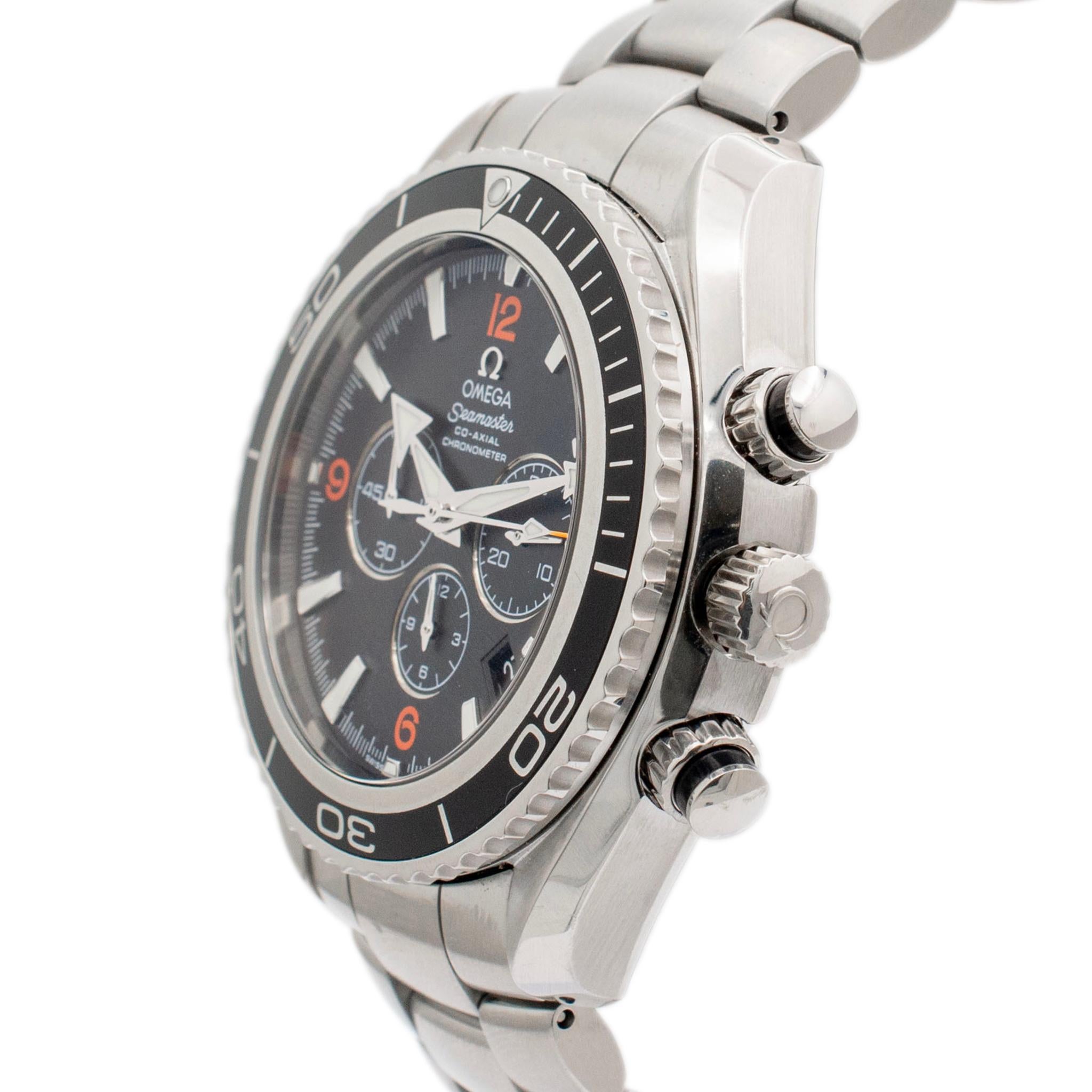 Omega Seamaster Planet Ocean 2210.51.00 45,5 mm Edelstahl Herrenuhr im Zustand „Hervorragend“ in Houston, TX