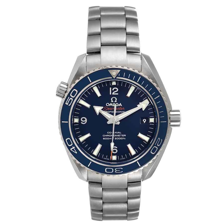 Omega Seamaster Planet Ocean 42mm Watch 232.90.42.21.03.001 Box Card. Automatic self-winding chronometer movement with Co-Axial Escapement. Free sprung-balance, 2 barrels mounted in series, automatic winding in both directions to reduce winding