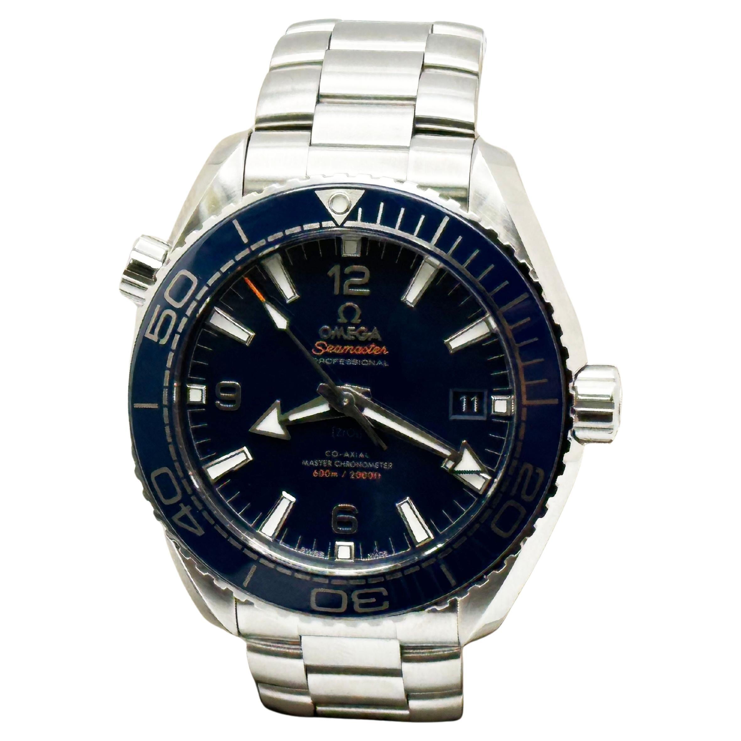 Omega Seamaster Planet Ocean 600M 215.30.44.21.03.001 Azul Esfera Acero Caja Papel