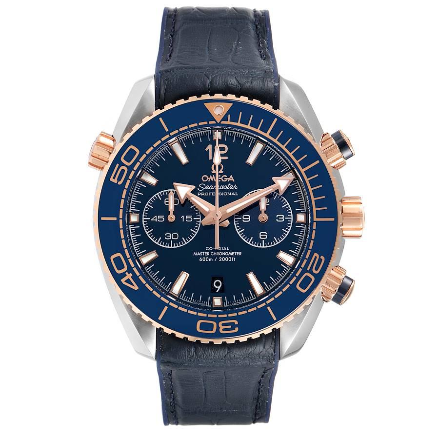 Omega Seamaster Planet Ocean 600m Co-Axial Watch 215.23.46.51.03.001 Box Card. Automatic self-winding chronograph - chronometer movement. Stainless steel and rose gold round case 45.5 mm in diameter. Helium Escapement Valve at the 10 o'clock
