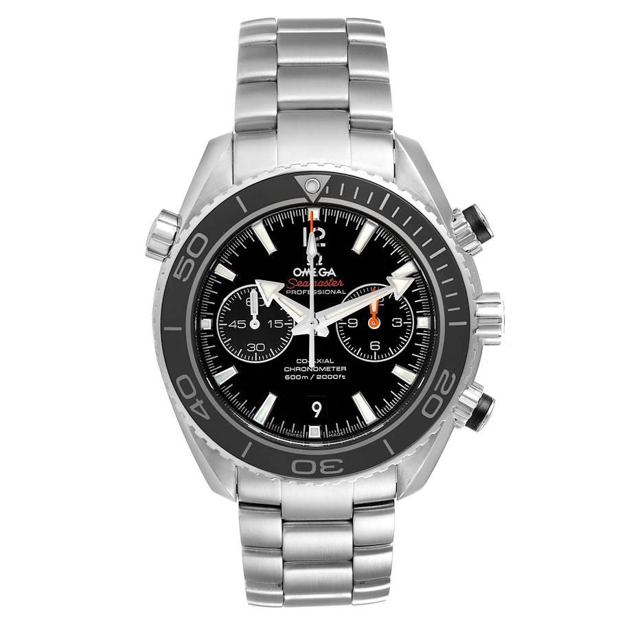Omega Seamaster Planet Ocean 600M Mens Watch 232.30.46.51.01.001 Box Card. Automatic self-winding chronograph movement with column wheel mechanism and Co-Axial Escapement for greater precision, stability and durability of the movement. Silicon