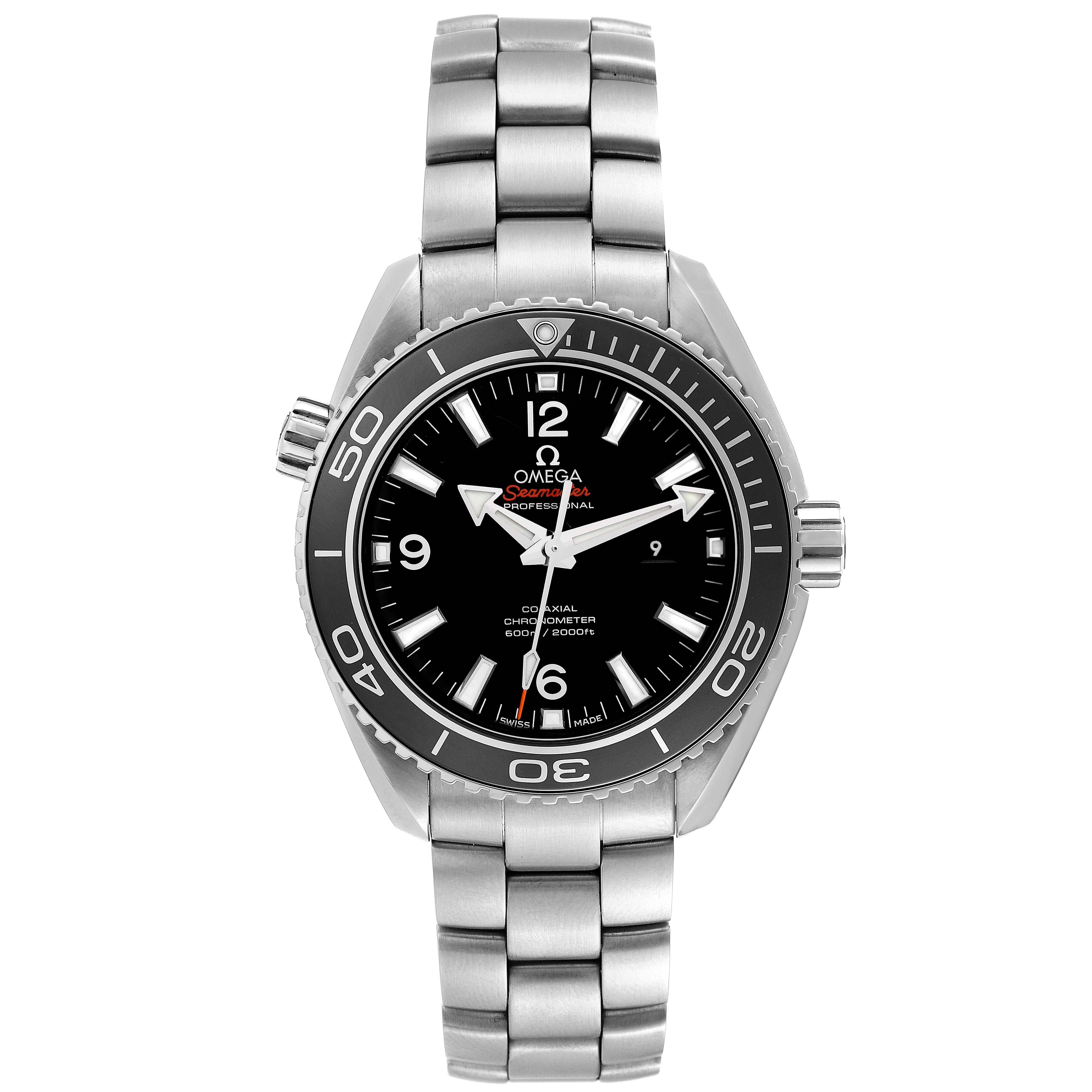 Omega Seamaster Planet Ocean 600m Steel Mens Watch 232.30.38.20.01.001 Box Card For Sale 1