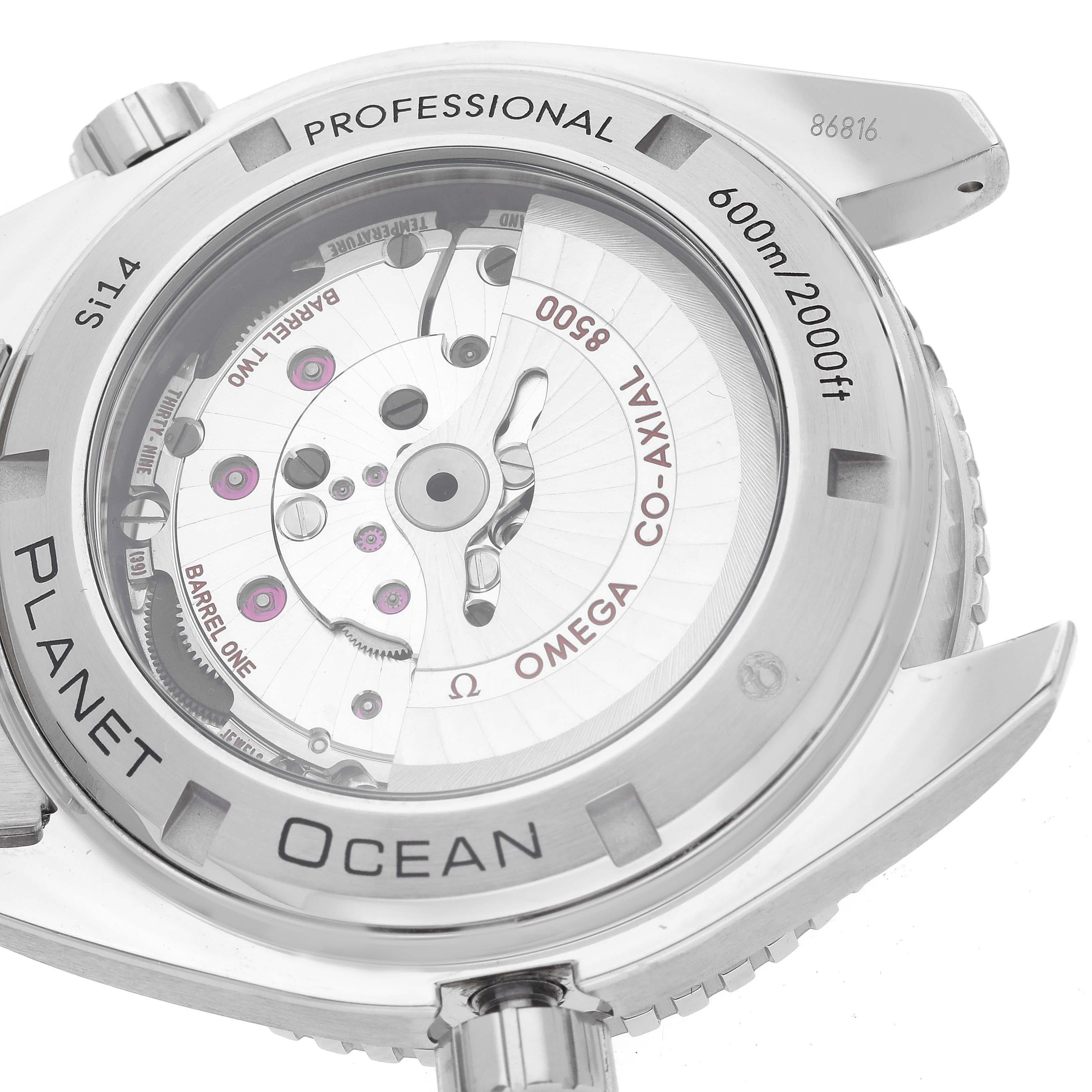Omega Seamaster Planet Ocean 600M Stahl Herrenuhr 232.30.46.21.01.001 Karte im Angebot 2
