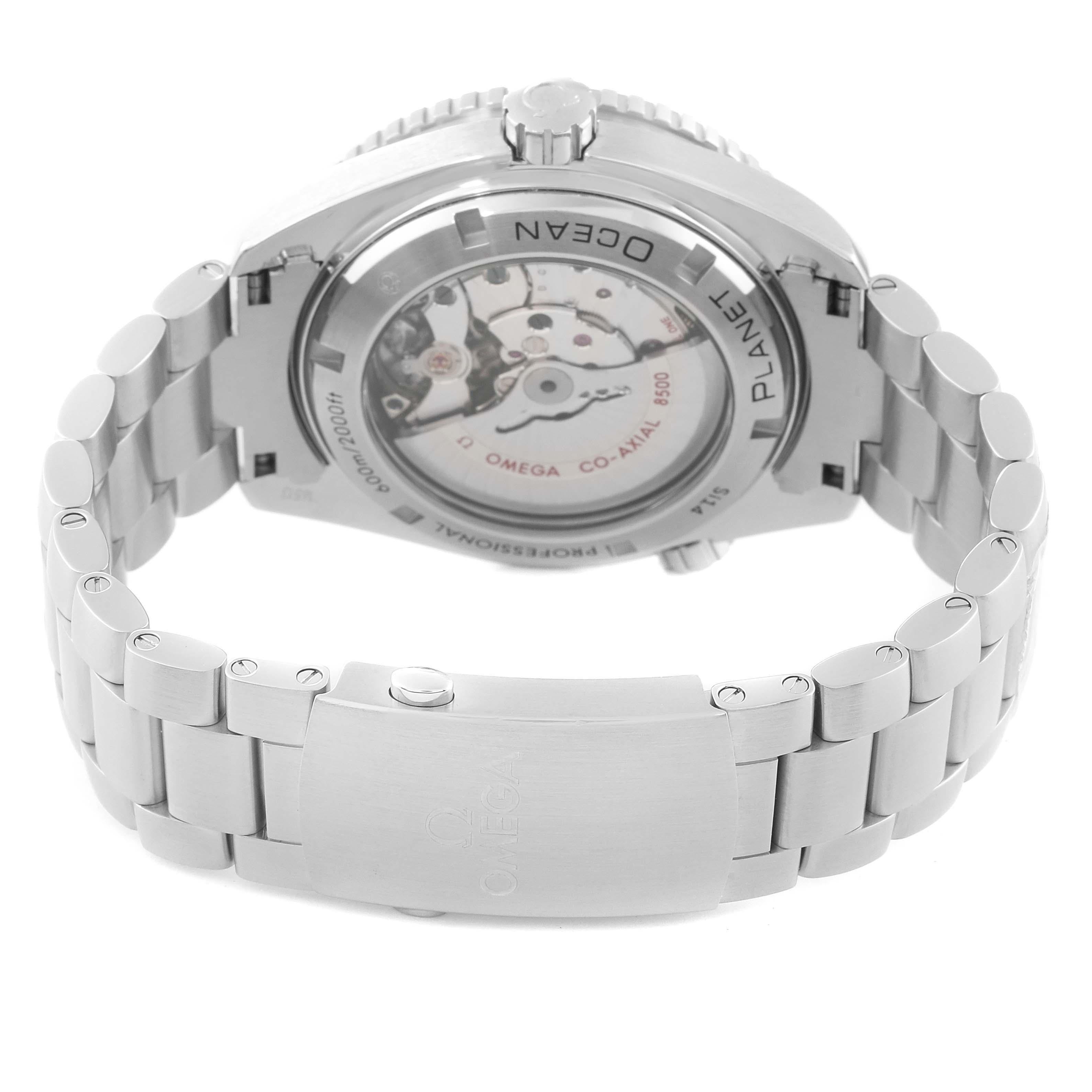 Omega Seamaster Planet Ocean 600M Stahl Herrenuhr 232.30.46.21.01.001 Karte im Angebot 4