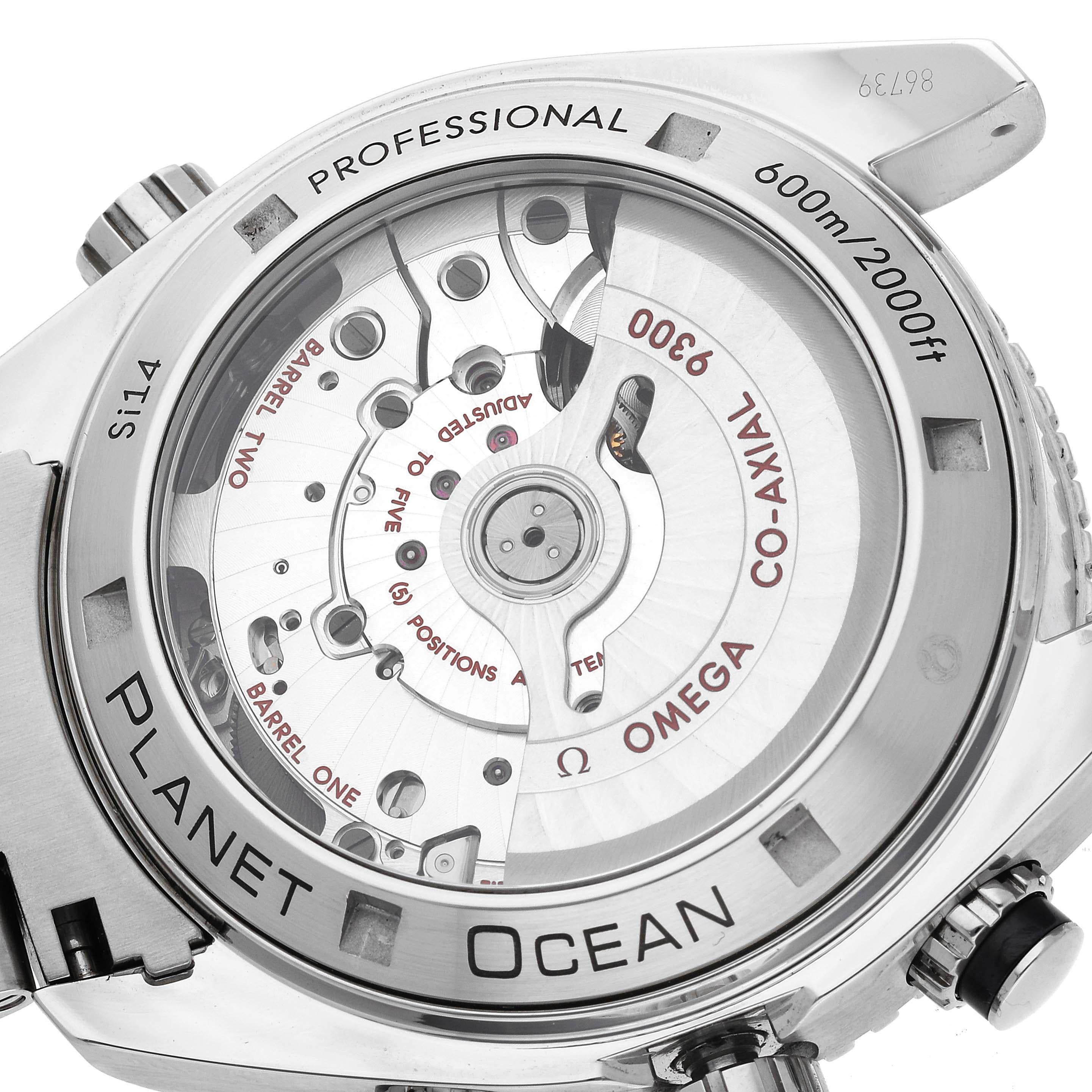 Omega Seamaster Planet Ocean 600M Steel Mens Watch 232.30.46.51.01.001 Box Card For Sale 6