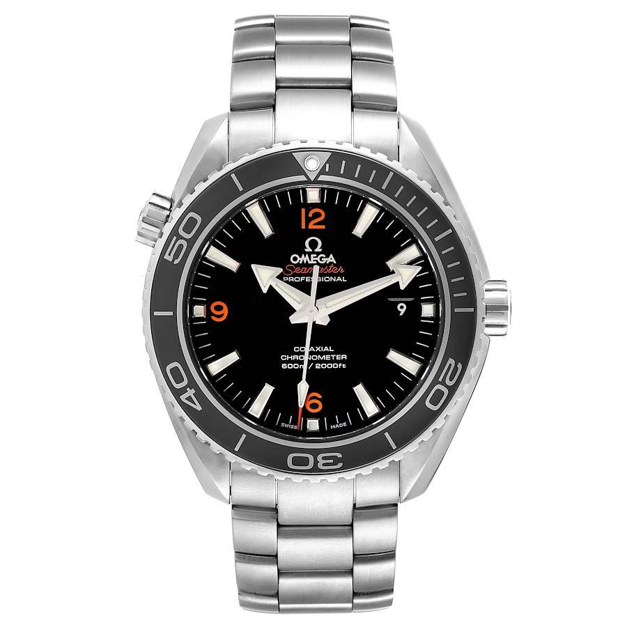 Omega Seamaster Planet Ocean 600M Watch 232.30.46.21.01.003 Box Card. Automatic self-winding chronograph movement with column wheel mechanism and Co-Axial Escapement for greater precision, stability and durability of the movement. Silicon