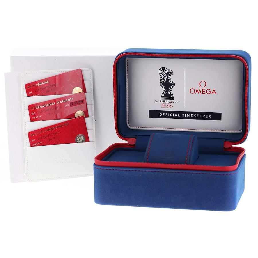 Omega Seamaster Planet Ocean America's Cup Le Watch 215.32.43.21.04.001 Box Card 2