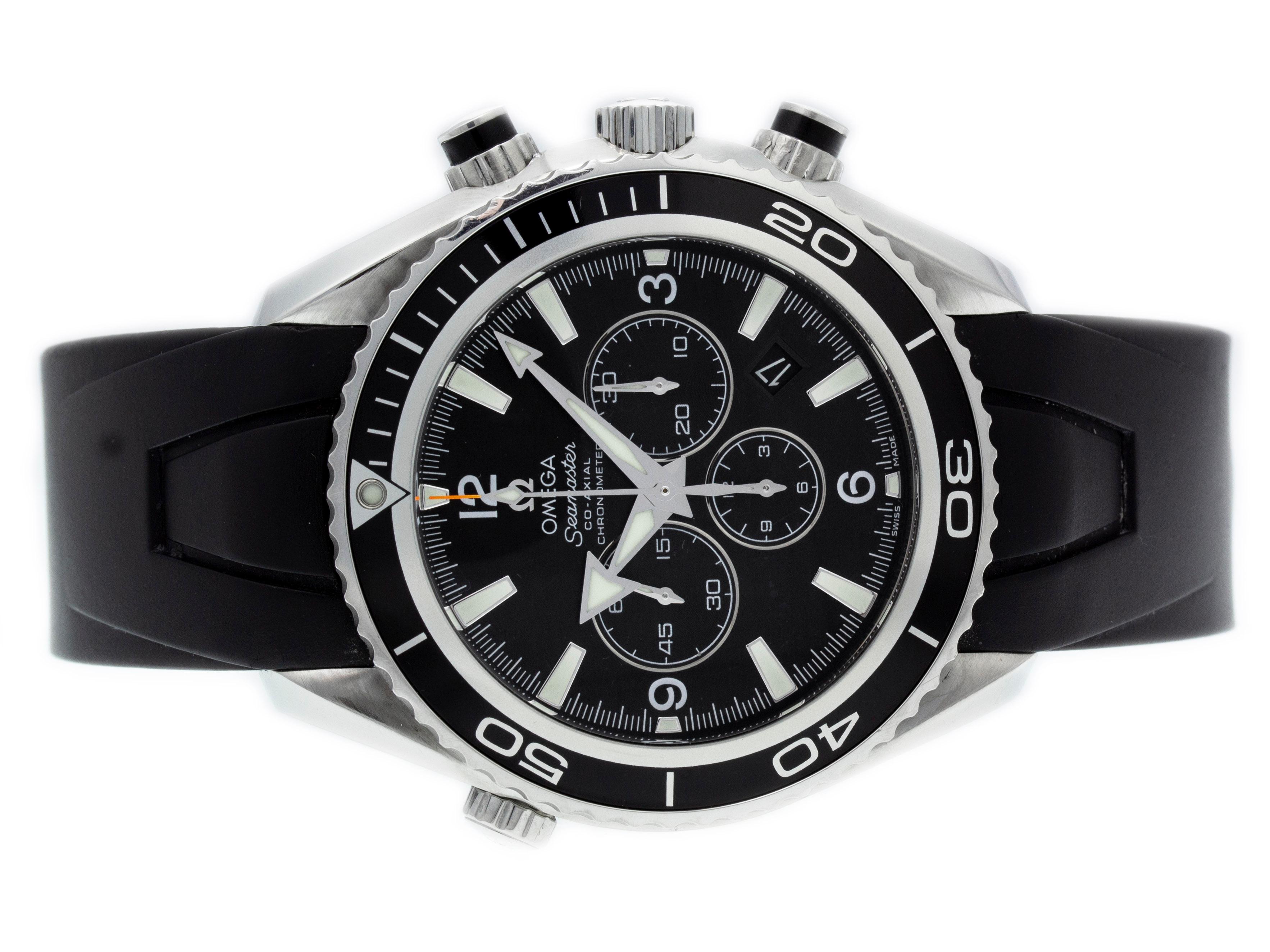 Omega Seamaster Planet Ocean Chrono XL 2910.50.81 In Excellent Condition In Willow Grove, PA