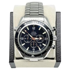 Omega Seamaster Planet Ocean Chronograph 2210.50.00 Black Dial Steel Box Paper
