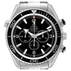 Used Omega Seamaster Planet Ocean Chronograph Steel Mens Watch 2210.50.00 Box Card