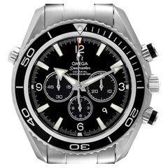Used Omega Seamaster Planet Ocean Chronograph Steel Watch 2210.50.00 Box Card