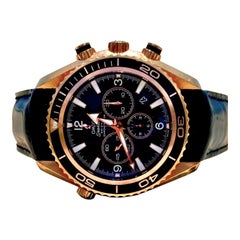 Omega Seamaster Planet Ocean Chronograph Wristwatch in Rose Gold