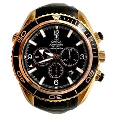Omega Seamaster Planet Ocean Chronograph Wristwatch in Rose Gold