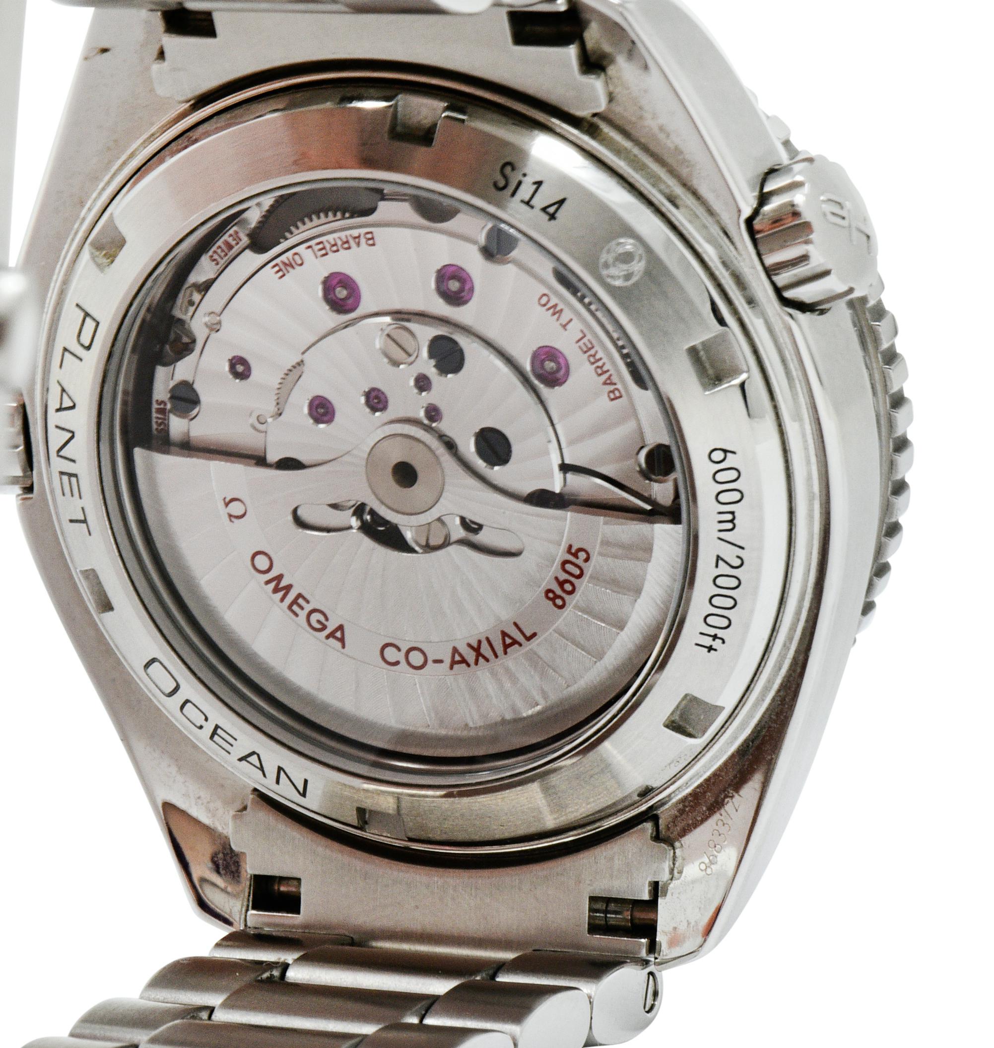 Omega Seamaster Planet Ocean Chronometer GMT Stainless Steel Men’s Watch 5