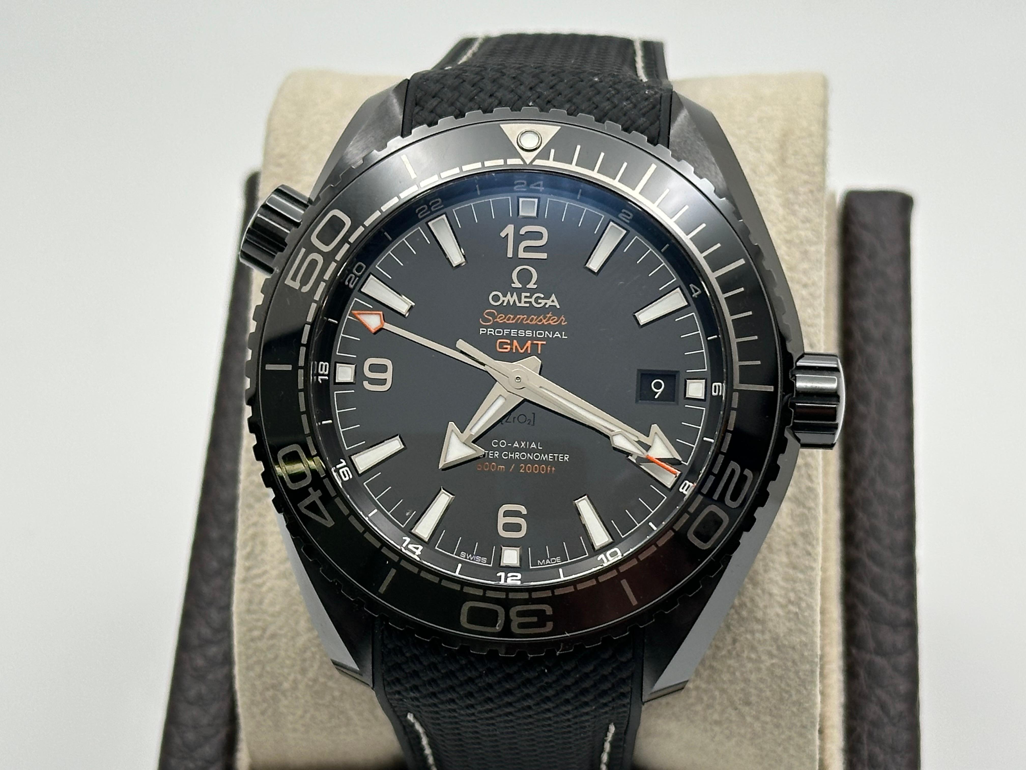 Omega Seamaster Planet Ocean Deep Black 215.92.46.22.01.001 Carta della scatola In condizioni ottime in vendita a San Diego, CA