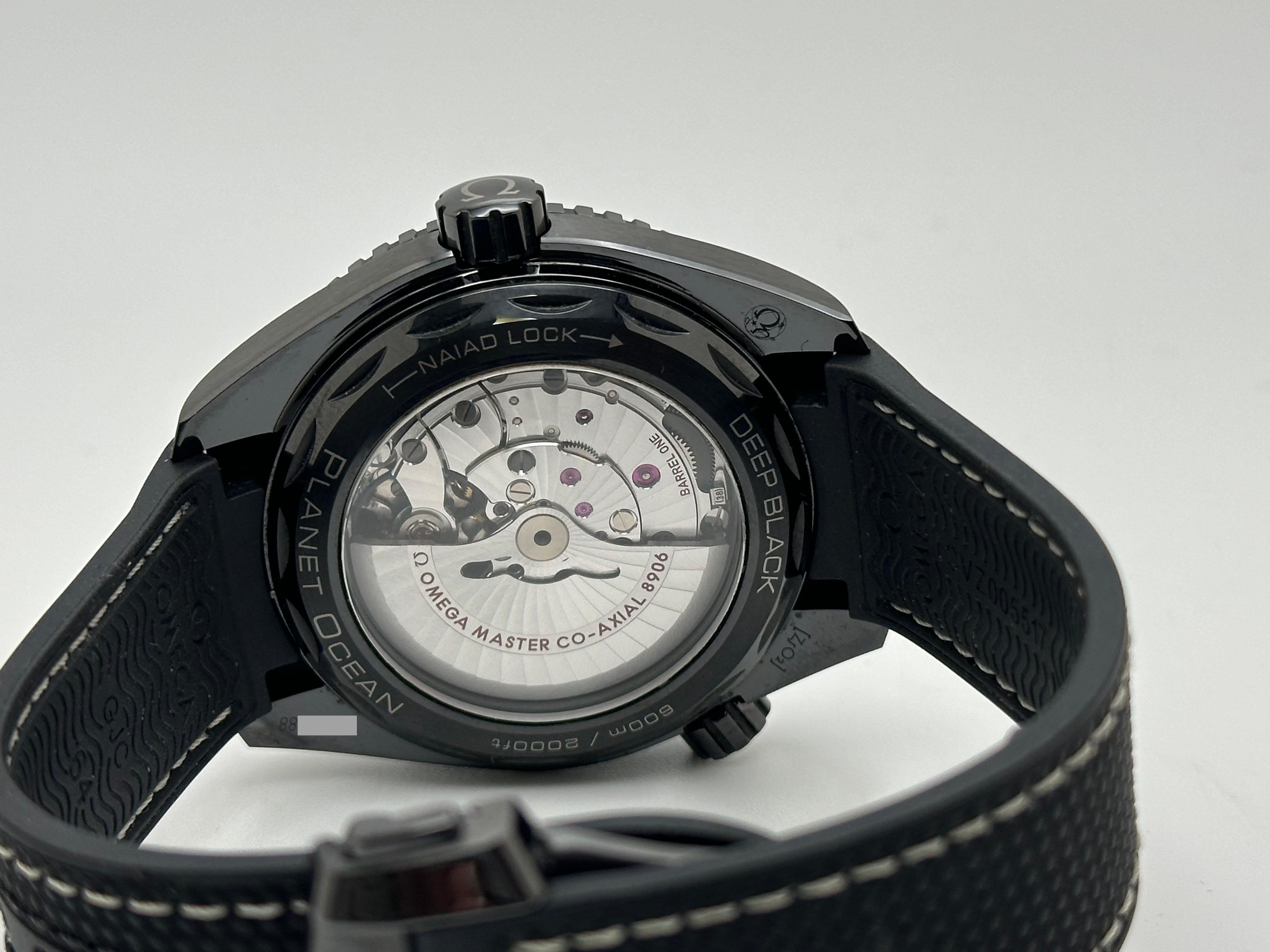 Omega Seamaster Planet Ocean Deep Black 215.92.46.22.01.001 Carta della scatola in vendita 2