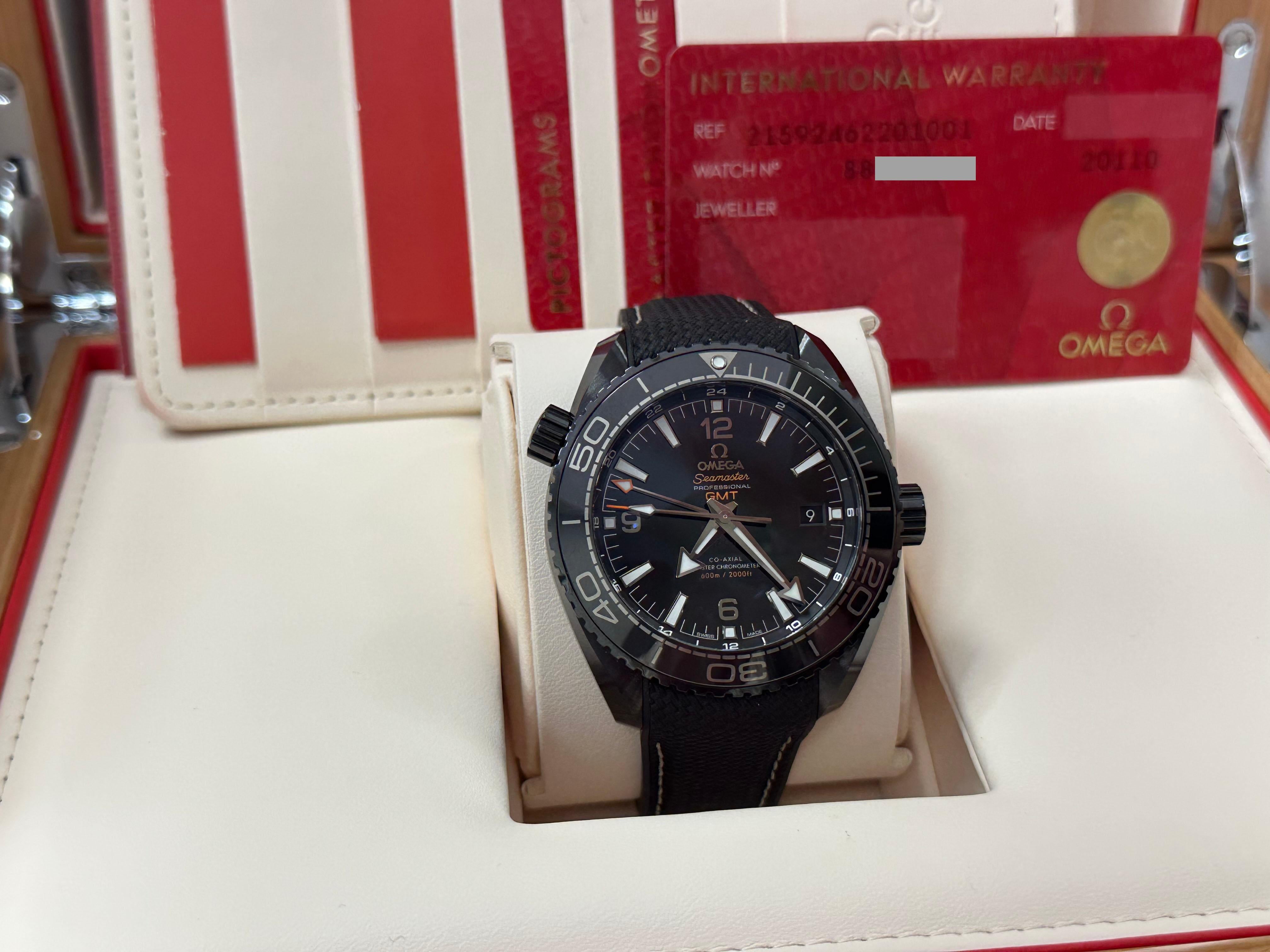 Omega Seamaster Planet Ocean Deep Black 215.92.46.22.01.001 Carta della scatola in vendita 5