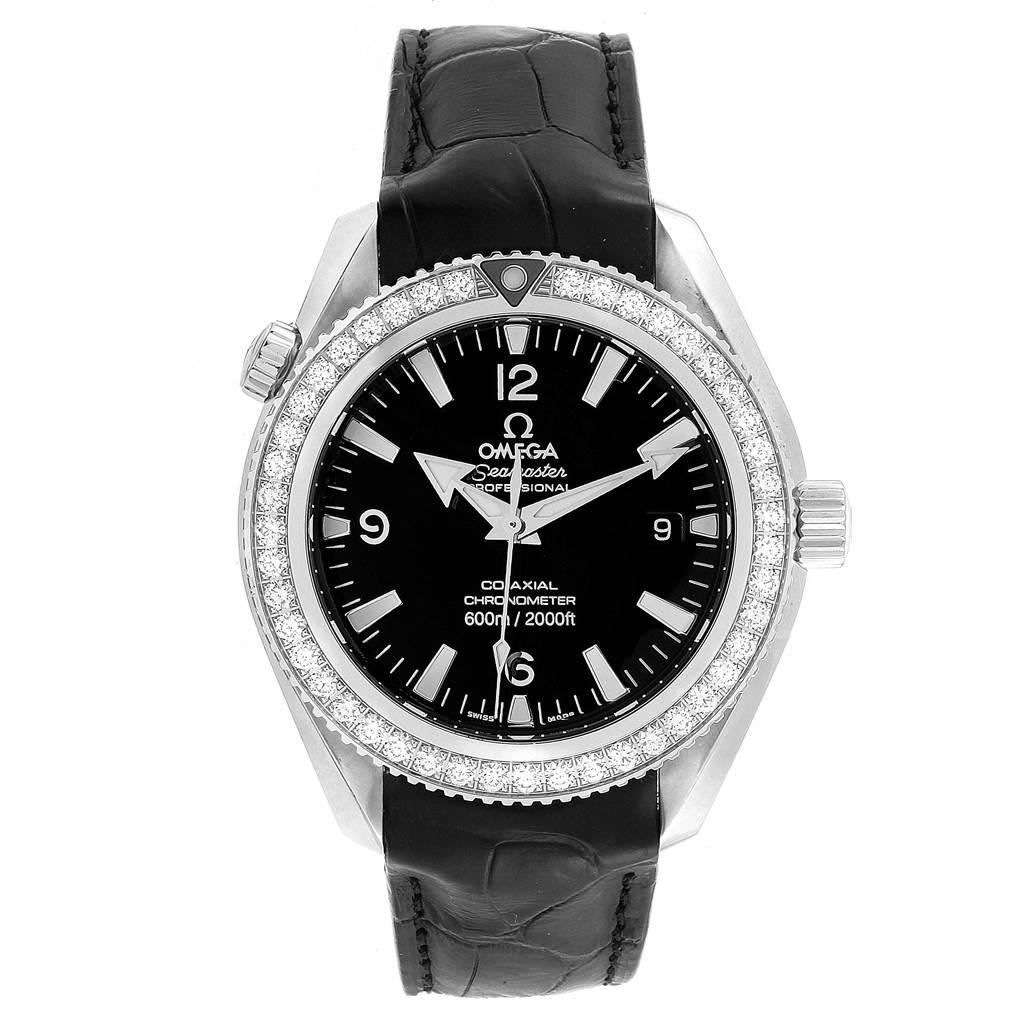 Omega Seamaster Planet Ocean Diamond Men's Watch 222.18.42.20.01.001 In Excellent Condition For Sale In Atlanta, GA