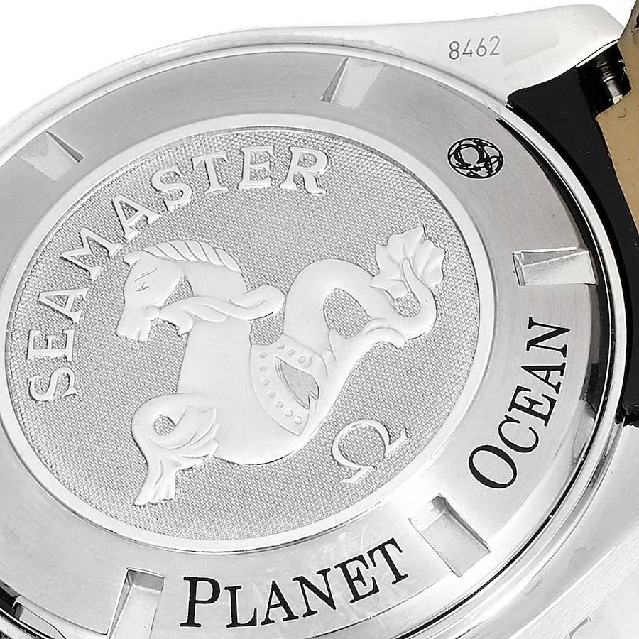 Omega Seamaster Planet Ocean Diamond Watch 222.18.46.20.01.001 Box Card In Excellent Condition In Atlanta, GA