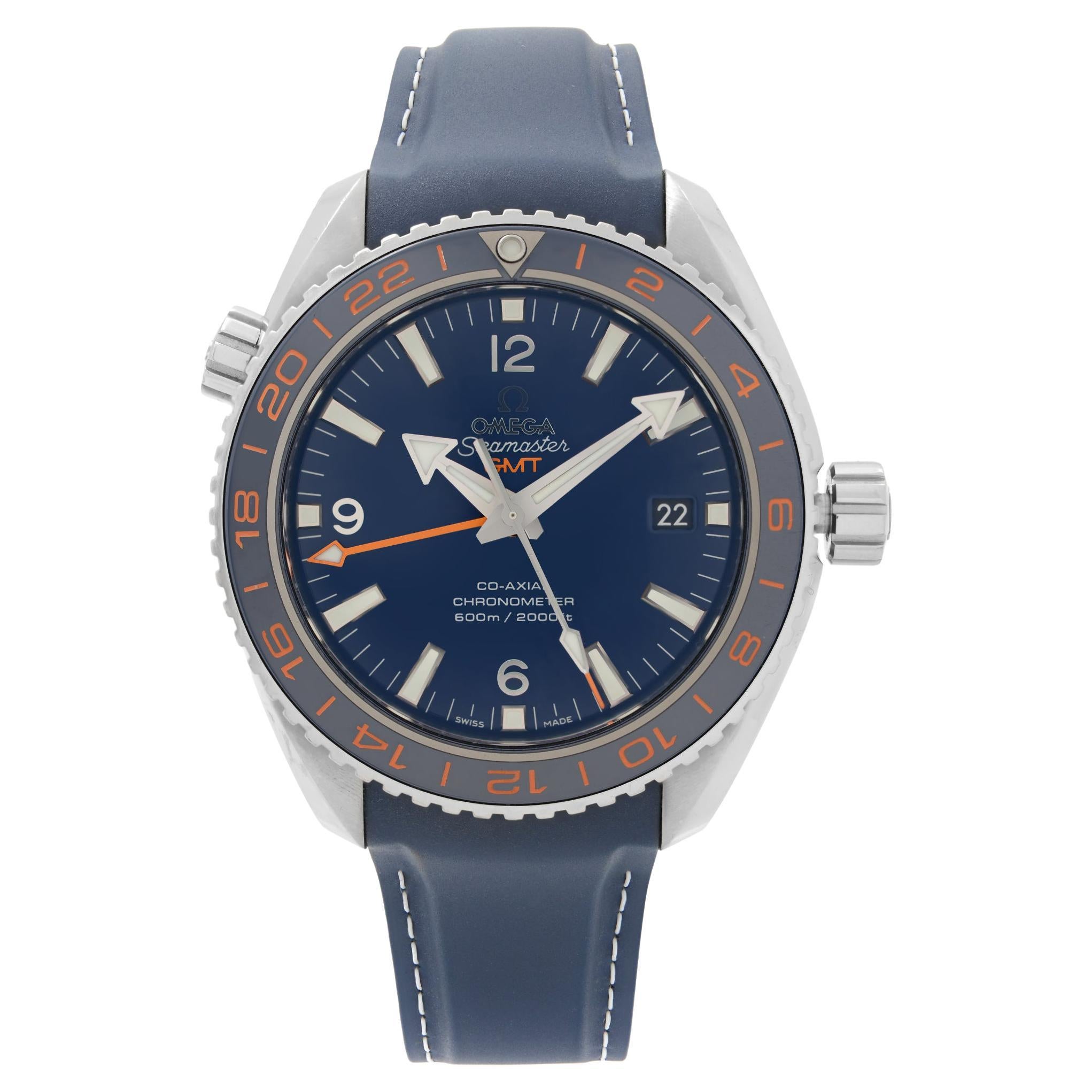 Omega Seamaster Planet Ocean GMT 43.5 Steel Blue Dial Watch 232.32.44.22.03.001