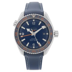 Used Omega Seamaster Planet Ocean GMT 43.5 Steel Blue Dial Watch 232.32.44.22.03.001