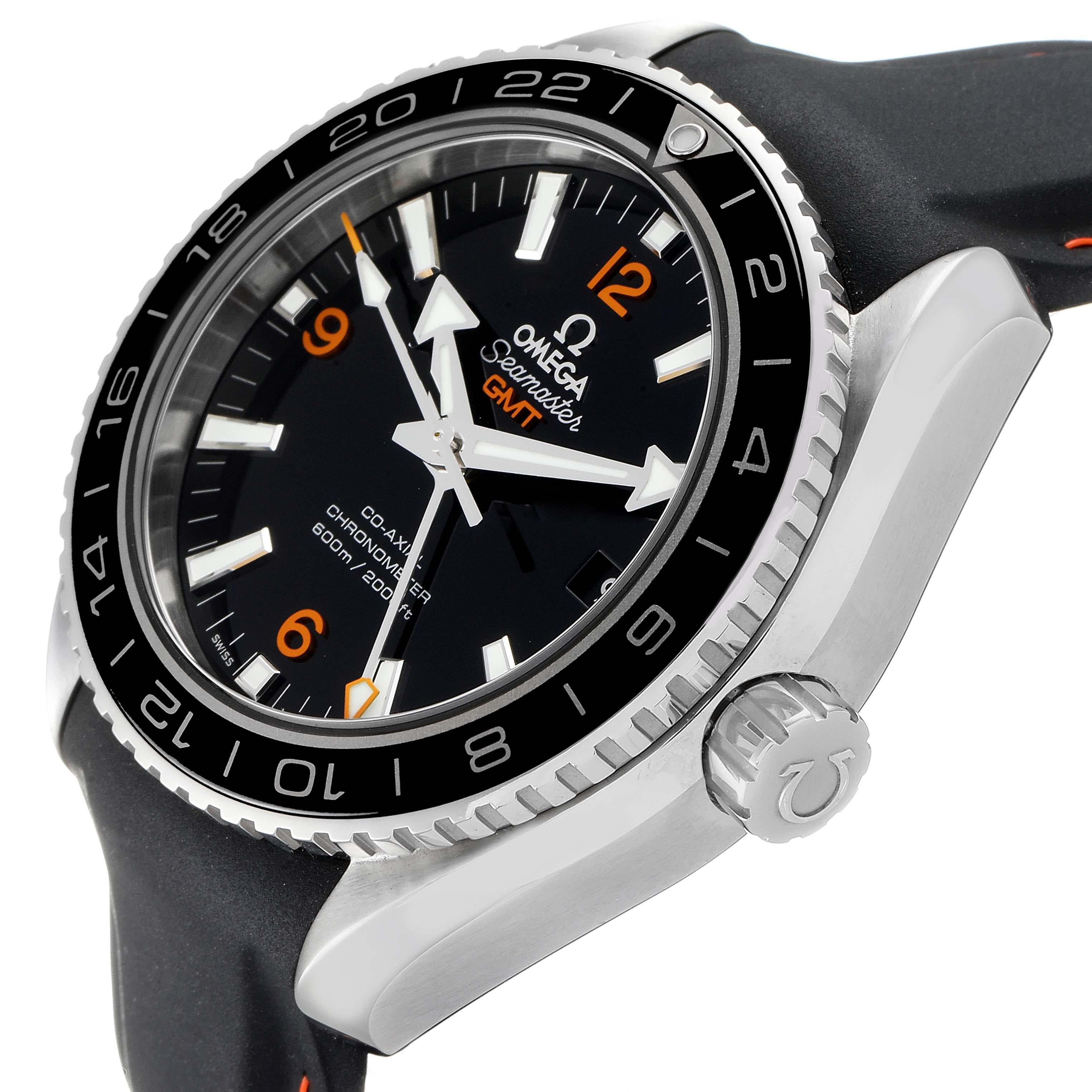 Men's Omega Seamaster Planet Ocean GMT 600m Steel Watch 232.32.44.22.01.002 Box Card For Sale