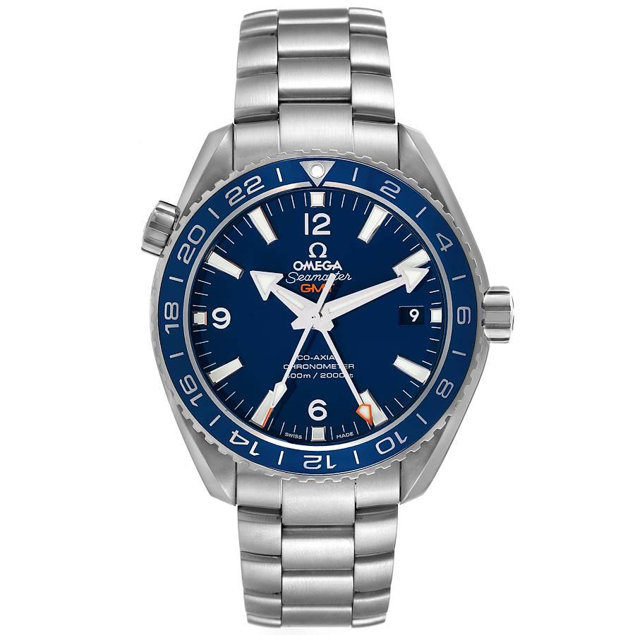 Omega Seamaster Planet Ocean GMT 600m Orologio 232.92.44.22.03.001 Scheda Box. Movimento cronometro automatico a carica automatica con scappamento coassiale per una maggiore precisione, stabilità e durata. GMT con funzione di fuso orario. Bilanciere