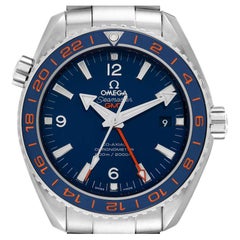 Used Omega Seamaster Planet Ocean GMT Mens Watch 232.30.44.22.03.001 Box Card