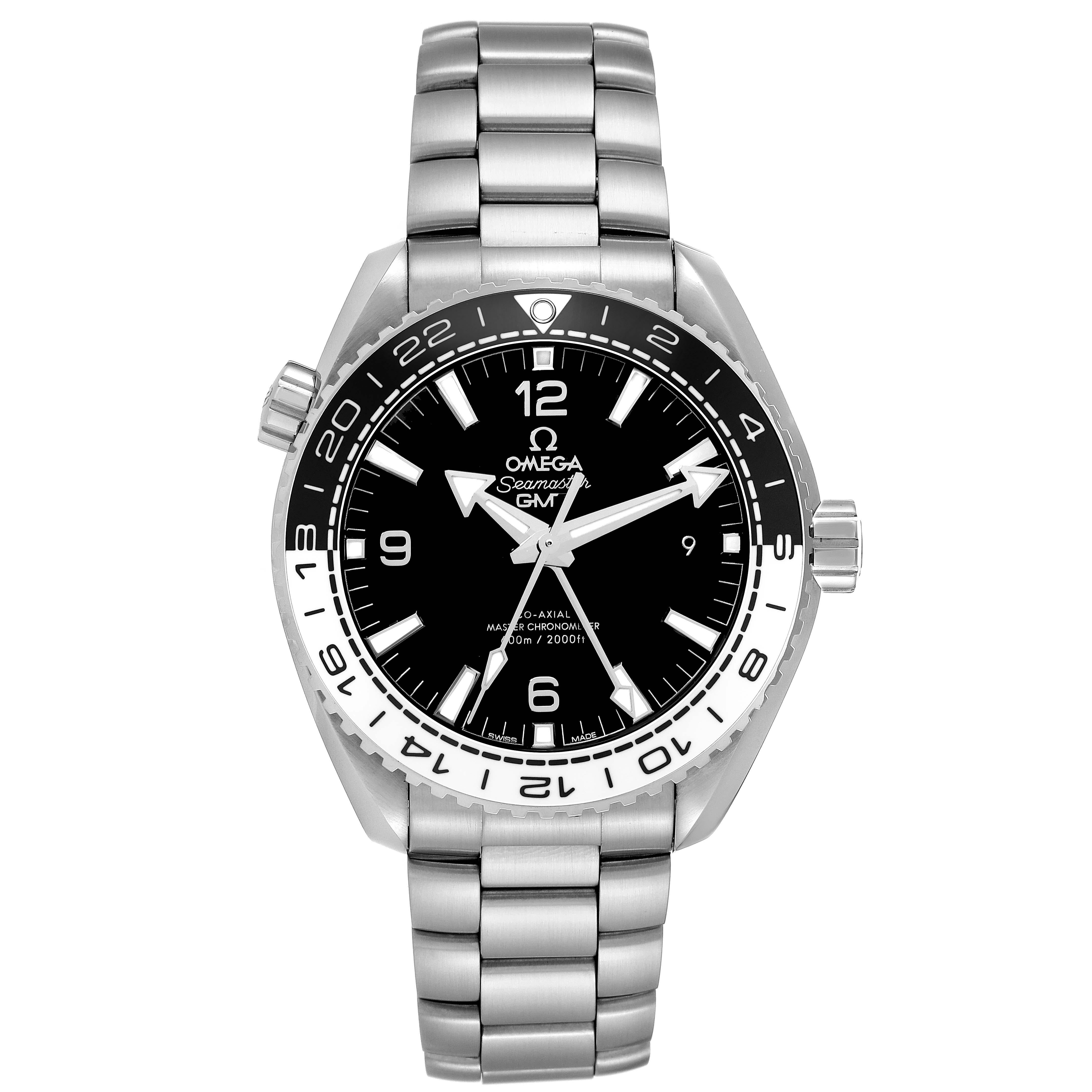 Omega Seamaster Planet Ocean GMT Steel Mens Watch 215.30.44.22.01.001 Box Card For Sale 1