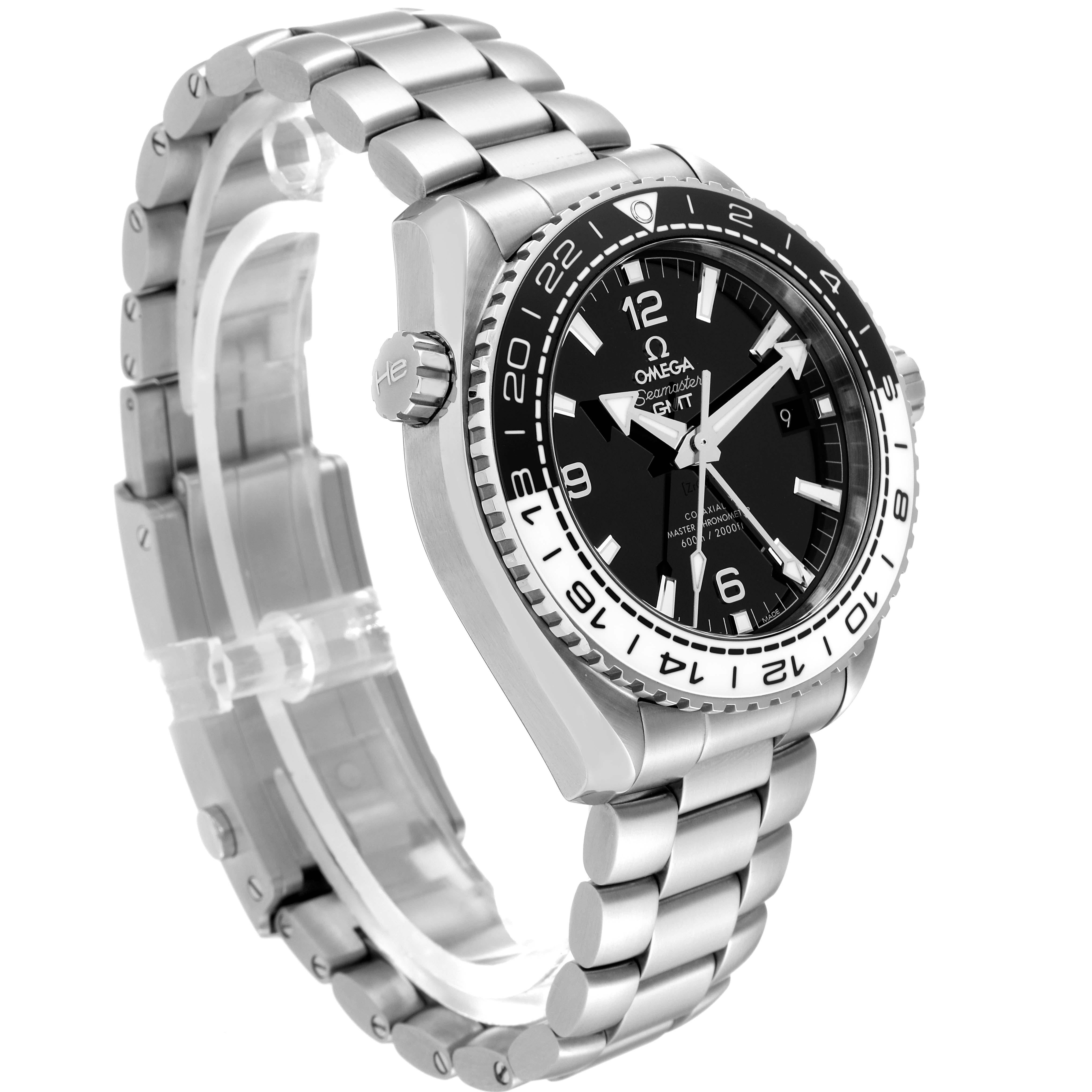 Omega Seamaster Planet Ocean GMT Steel Mens Watch 215.30.44.22.01.001 Box Card For Sale 2