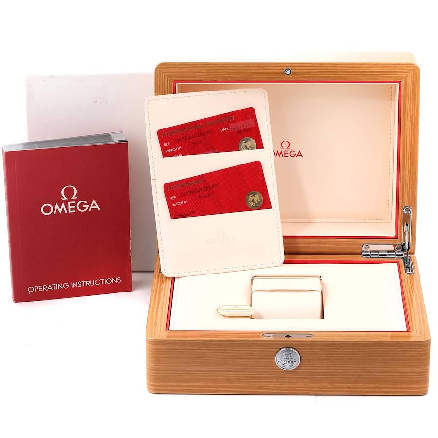 Omega Seamaster Planet Ocean GMT Steel Mens Watch 232.30.44.22.01.001 Box Card For Sale 4
