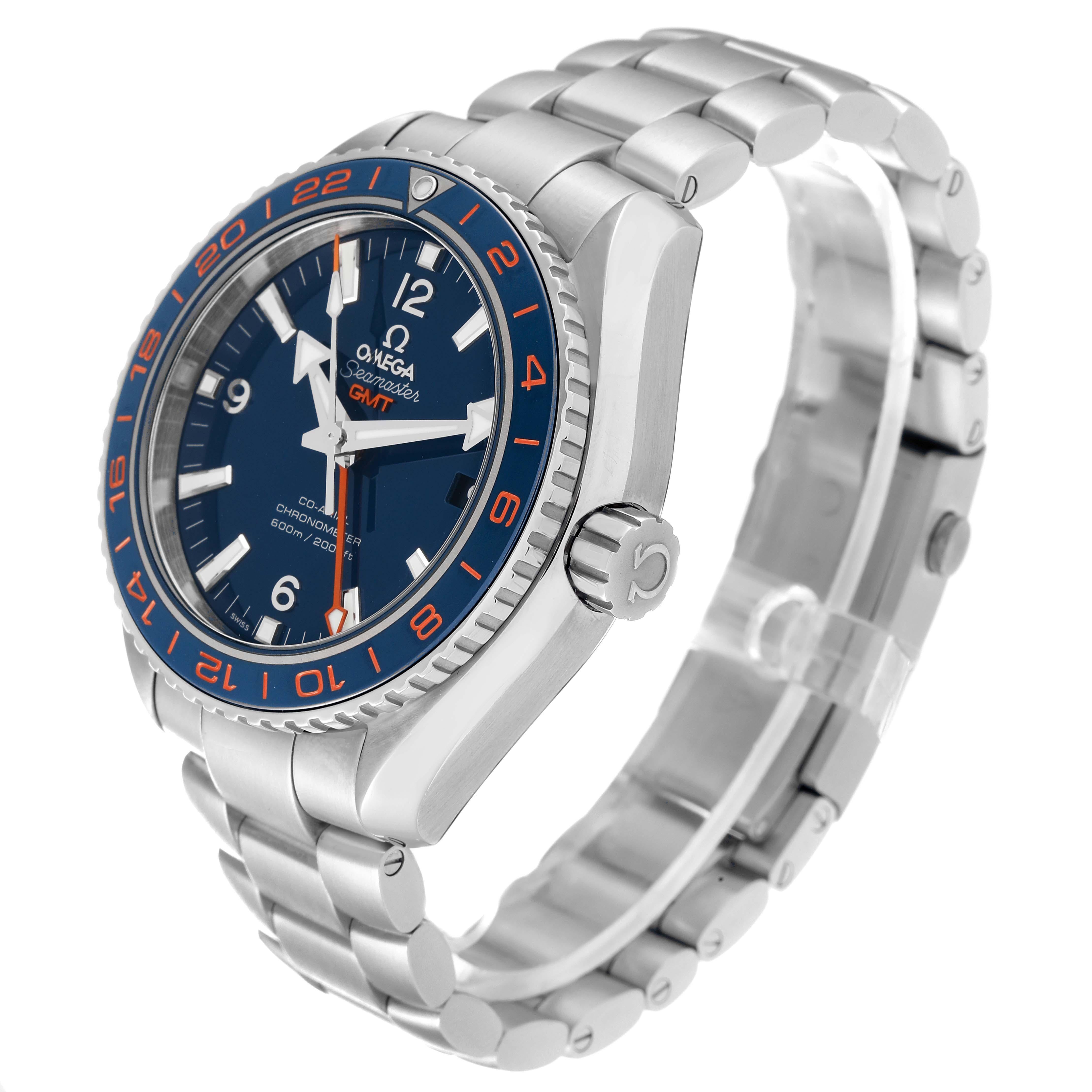 Omega Seamaster Planet Ocean GMT Acciaio Orologio Uomo 232.30.44.22.03.001 Scheda Box 1