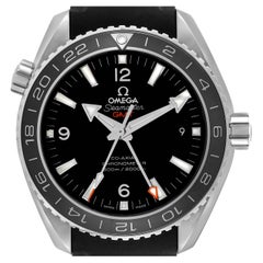 Used Omega Seamaster Planet Ocean GMT Steel Mens Watch 232.32.44.22.01.001 Box Card