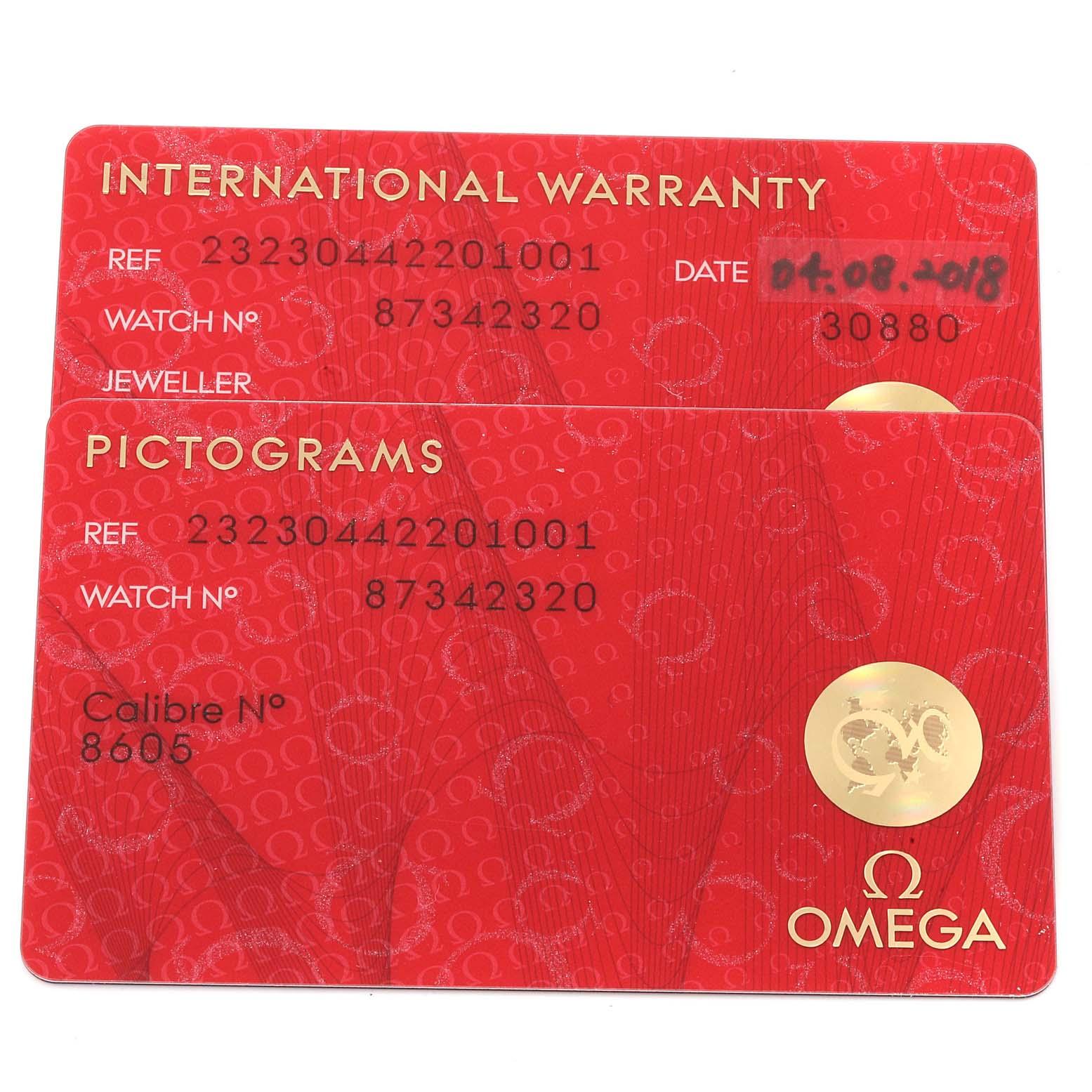 Omega Seamaster Planet Ocean GMT Watch 232.30.44.22.01.001 Box Card 6