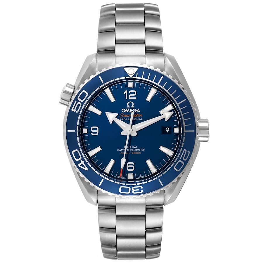 Omega Seamaster Planet Ocean Mens Watch 215.30.44.21.03.001 Box Card. Automatic self-winding movement with Co-Axial escapement. Certified Master Chronometer, approved by METAS, resistant to magnetic fields reaching 15,000 gauss. Free sprung-balance