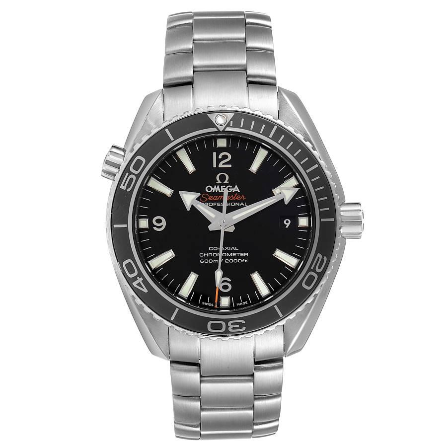 Omega Seamaster Planet Ocean Mens Watch 232.30.42.21.01.001 Card. Automatic self-winding chronometer movement with Co-Axial Escapement for greater precision, stability and durability. Free sprung-balance, 2 barrels mounted in series, automatic