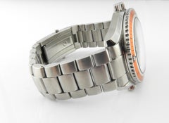 Omega Seamaster Planet Ocean Men's Watch Black Dial Orange Bezel Steel