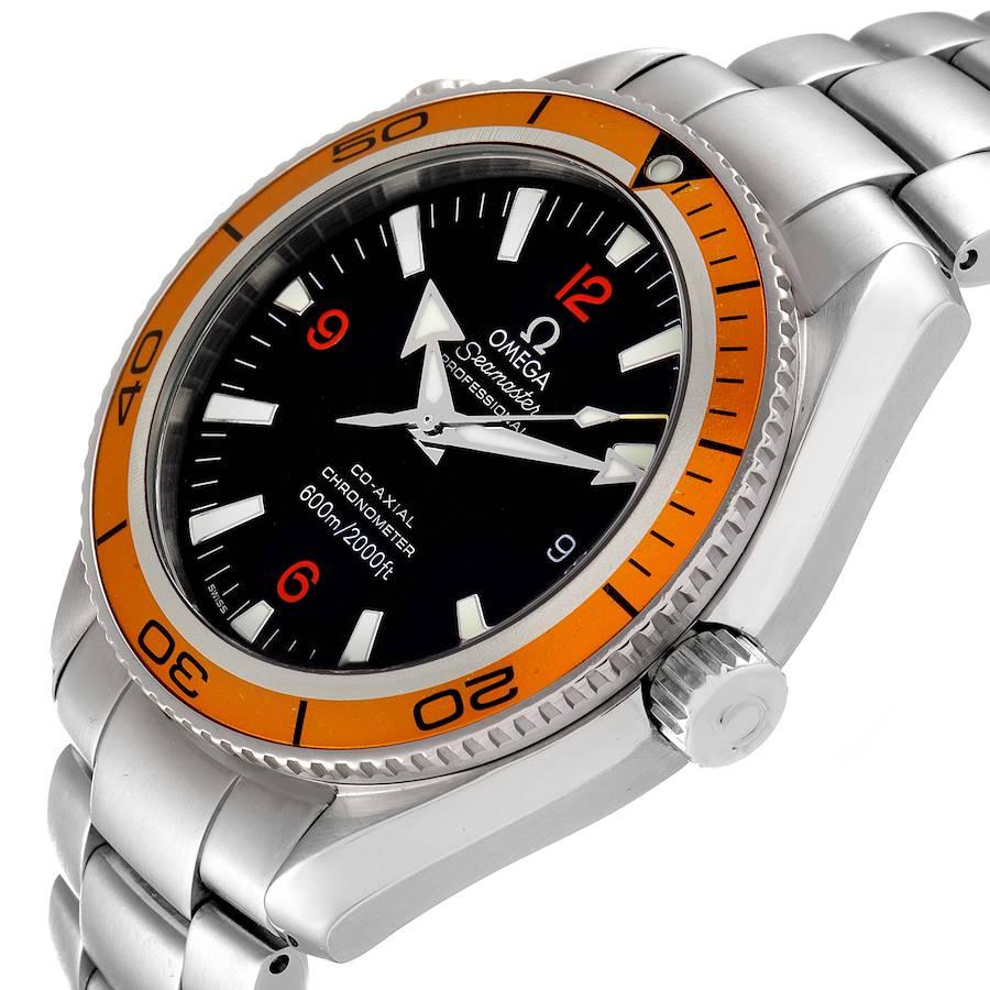 Omega Seamaster Planet Ocean Orange Bezel Steel Mens Watch 2209.50.00 Box Card 1